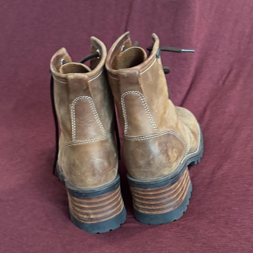UNIONBAY Women's Brown Combat Boots - Picture 5 of 5